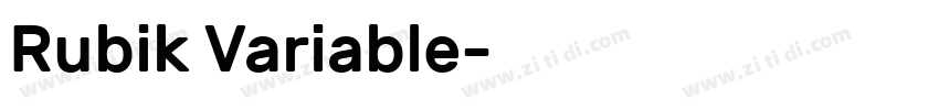 Rubik Variable字体转换